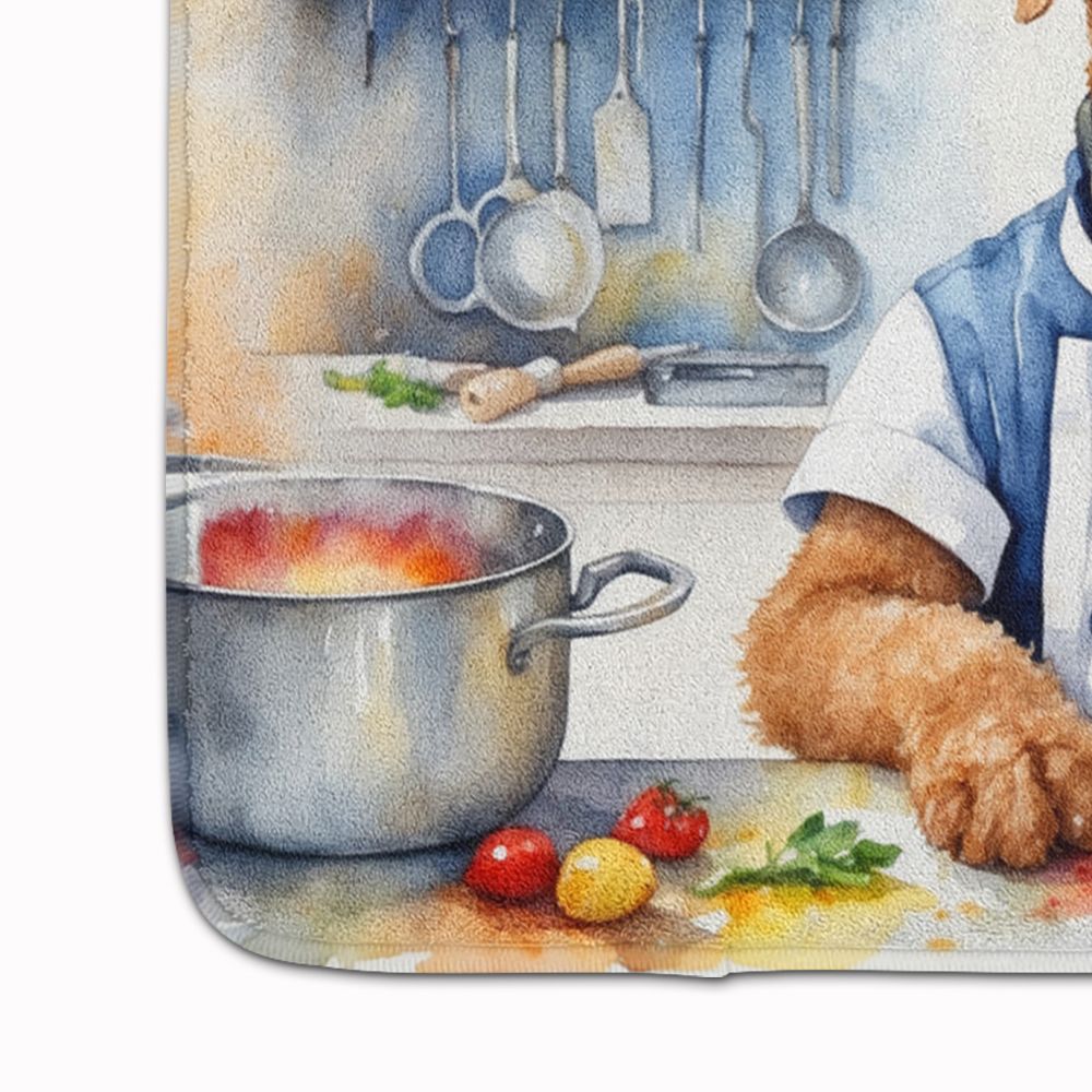 Airedale Terrier The Chef Memory Foam Kitchen Mat Machine Washable Anti-Fatigue Mat Cushion Comfort Bath Mat or Kitchen Rug