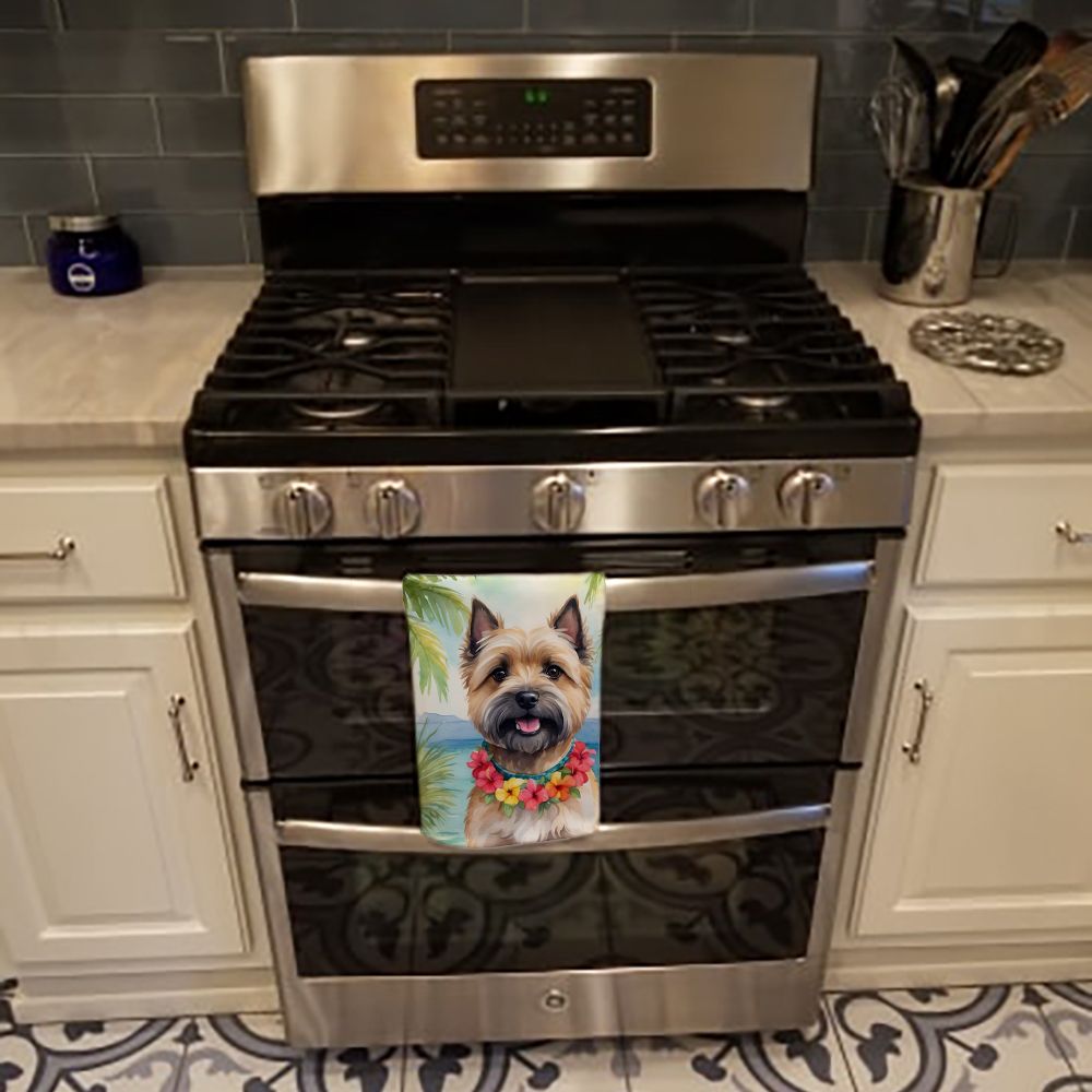 Cairn Terrier Luau Kitchen Towel Dish Cloths Guest Hand Towel Decorative Bathroom Towel for Face,Tea, Dishcloth, Kitchen and Bath