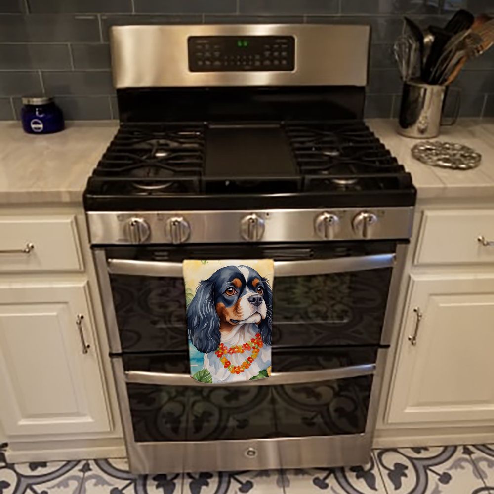 Cavalier Spaniel Luau Kitchen Towel Dish Cloths Guest Hand Towel Decorative Bathroom Towel for Face,Tea, Dishcloth, Kitchen and Bath