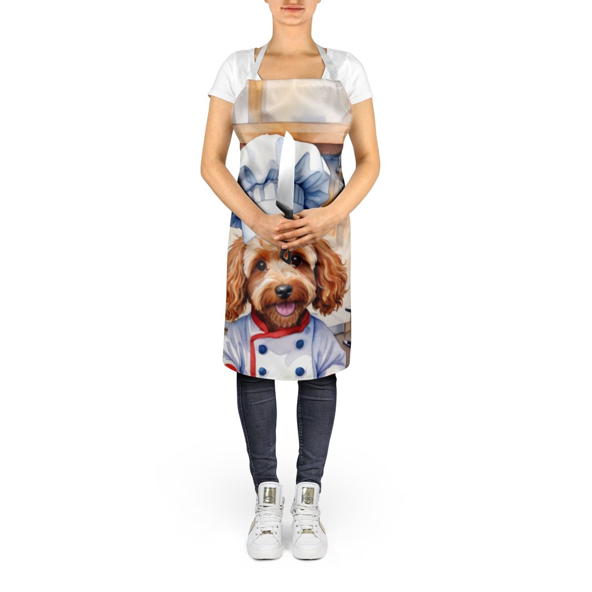 Cockapoo The Chef Apron Cooking Kitchen Server Baking Crafts Gardening for Adult Women Men, Unisex, Large, Multicolor