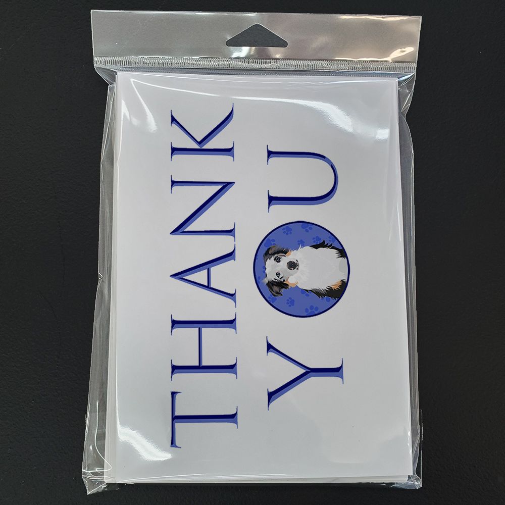Australian Shepherd Blue Merle #1 Thank You Greeting Cards Pack of 8 Blank Cards with Envelopes Whimsical A7 Size 5x7 Blank Note Cards