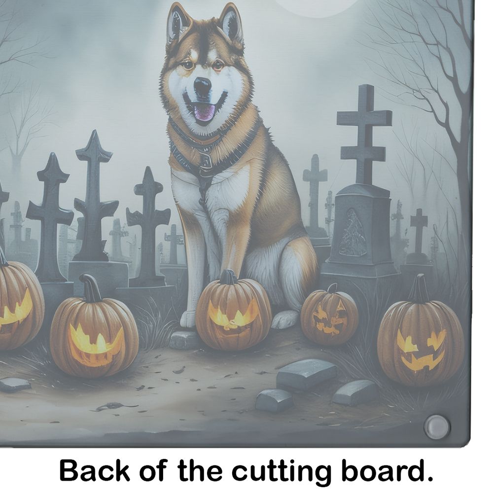 NEW Akita Spooky Halloween Glass Cutting Board Decorative Tempered Glass Kitchen Cutting and Serving Board Large Size Chopping Board