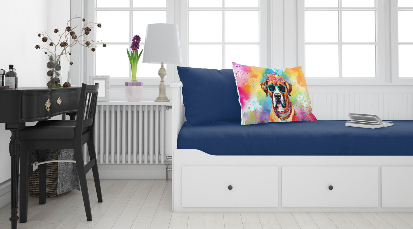 Boxer Hippie Dawg Standard Pillowcase Lightweight Super Soft Easy Care Decorative Artwork Pillowcase, Standard