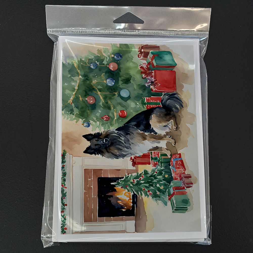 Belgian Tervuren Christmas Greeting Cards Pack of 8 Blank Cards with Envelopes Whimsical A7 Size 5x7 Blank Note Cards