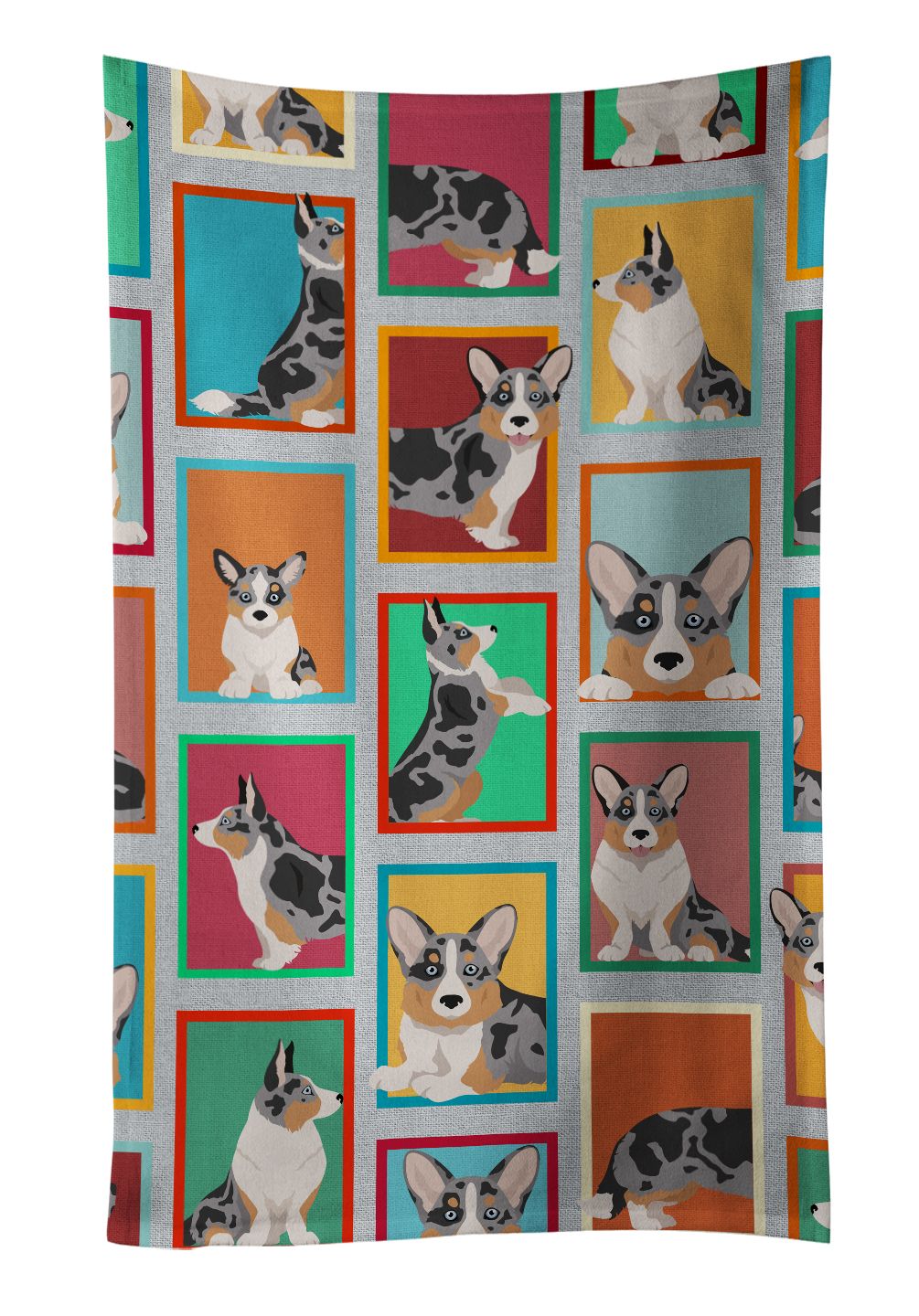 Lots of Blue Merle Welsh Cardigan Corgi Kitchen Towel Dish Cloths Guest Hand Towel Decorative Bathroom Towel for Face,Tea, Dishcloth, Kitchen and Bath