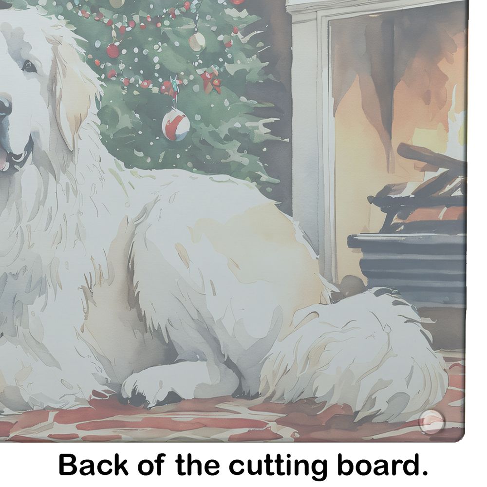 NEW Great Pyrenees Cozy Christmas Glass Cutting Board Decorative Tempered Glass Kitchen Cutting and Serving Board Large Size Chopping Board