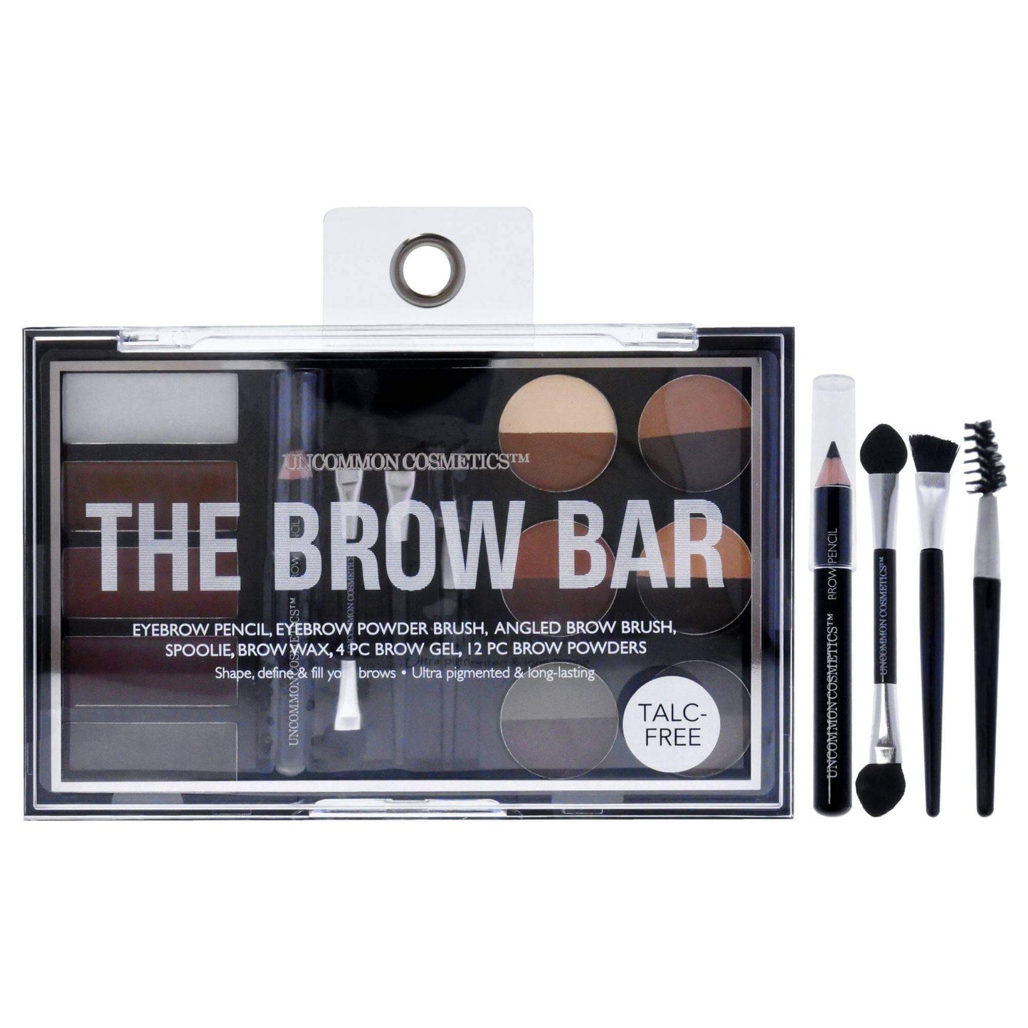 The Brow Bar by Uncommon Cosmetics for Women - Eyebrow Pencil, Eyebrow Powder Brush, Brow Angled Brush, Spoolie, 0.05oz Eyebrow Wax, 0.2oz Brow Gel, 0.48oz Brow Powders - Clothes For Her Online Store