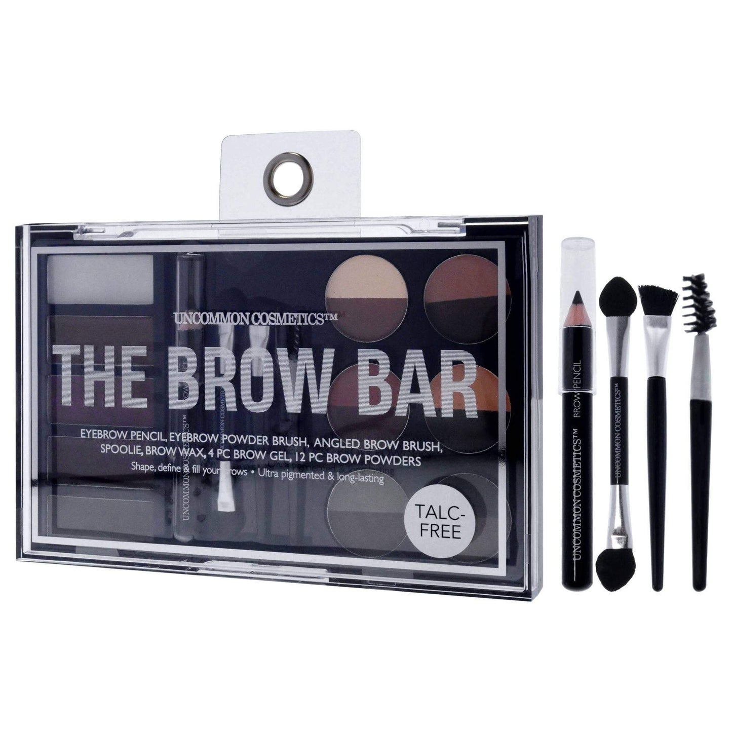 The Brow Bar by Uncommon Cosmetics for Women - Eyebrow Pencil, Eyebrow Powder Brush, Brow Angled Brush, Spoolie, 0.05oz Eyebrow Wax, 0.2oz Brow Gel, 0.48oz Brow Powders - Clothes For Her Online Store