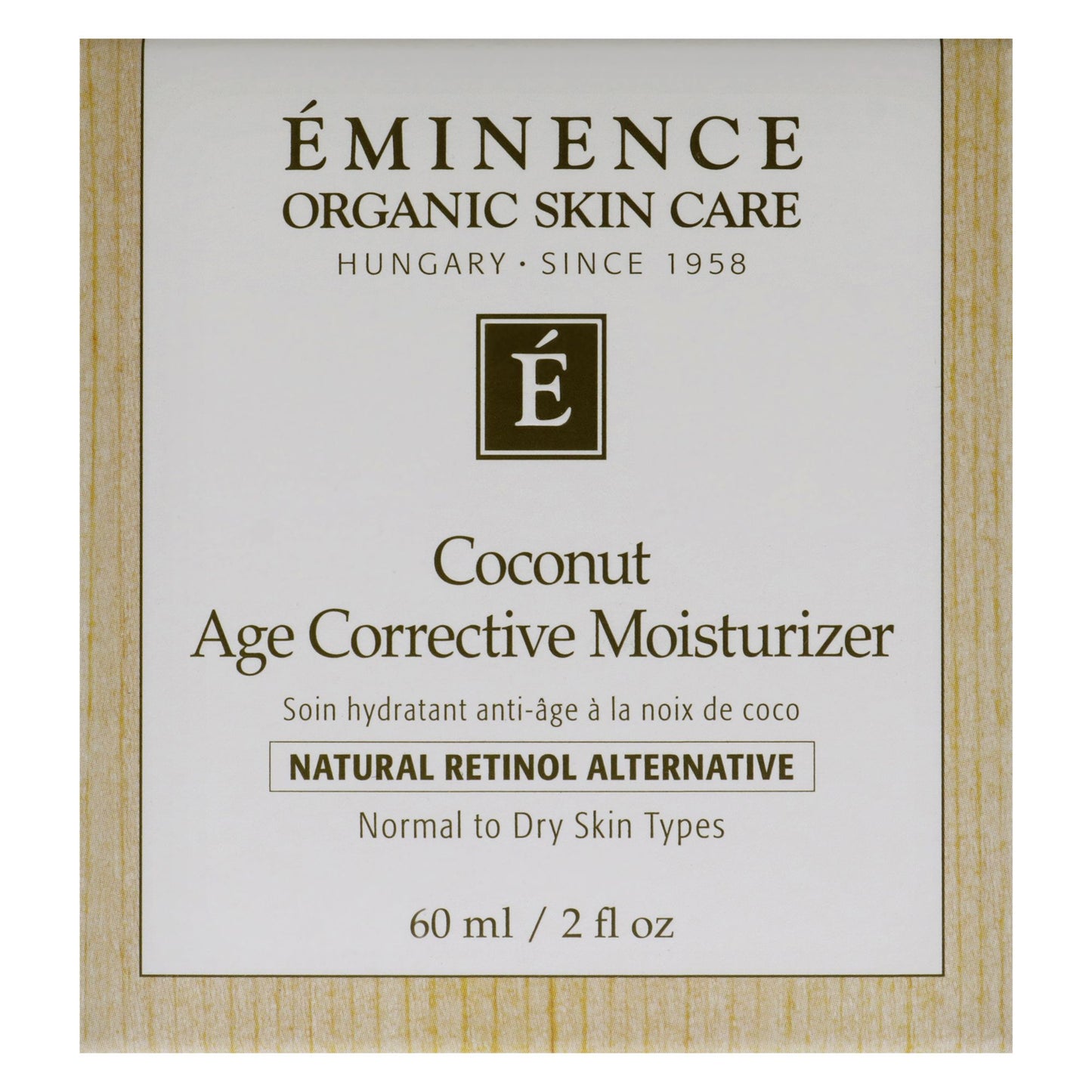 Coconut Age Corrective Moisturizer by Eminence for Unisex - 2 oz Moisturizer