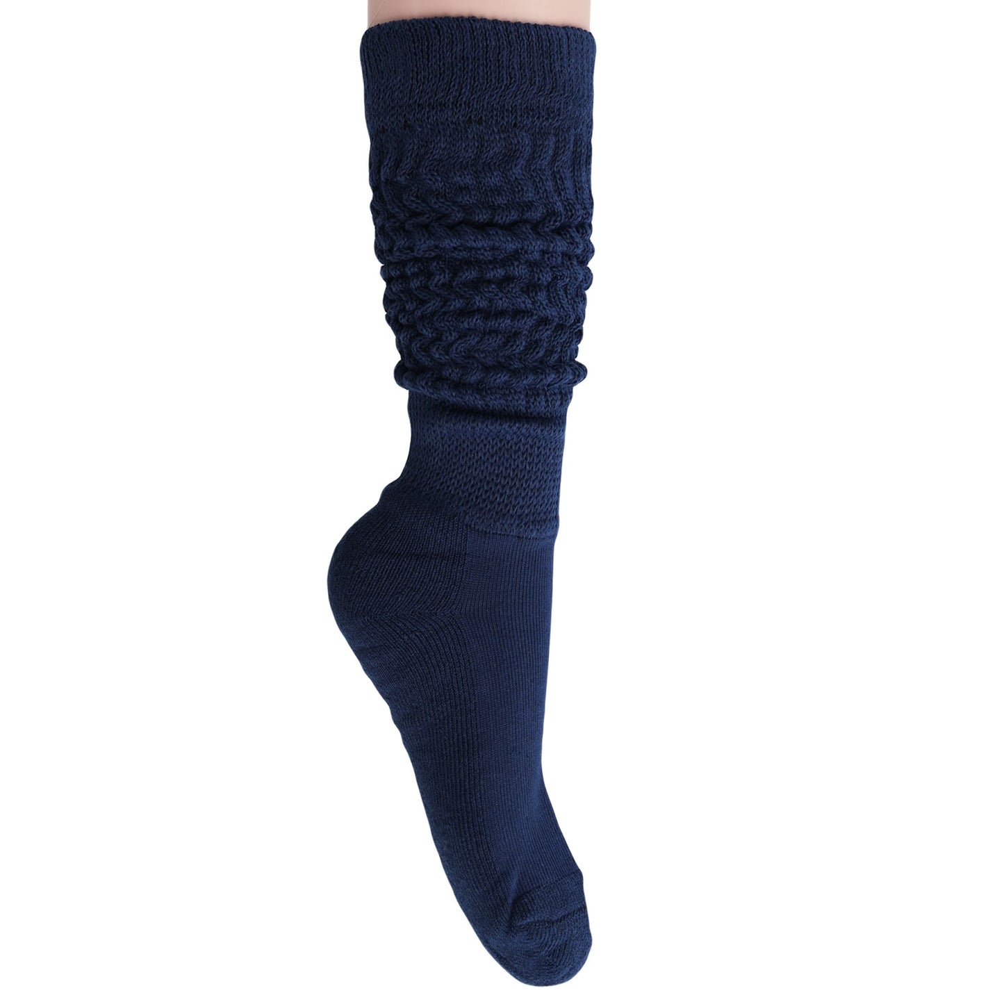 Slouch Socks for Women Extra Long Heavy Slouchy Scrunch Cotton Socks 1 Pair Shoe Size 5 to 10