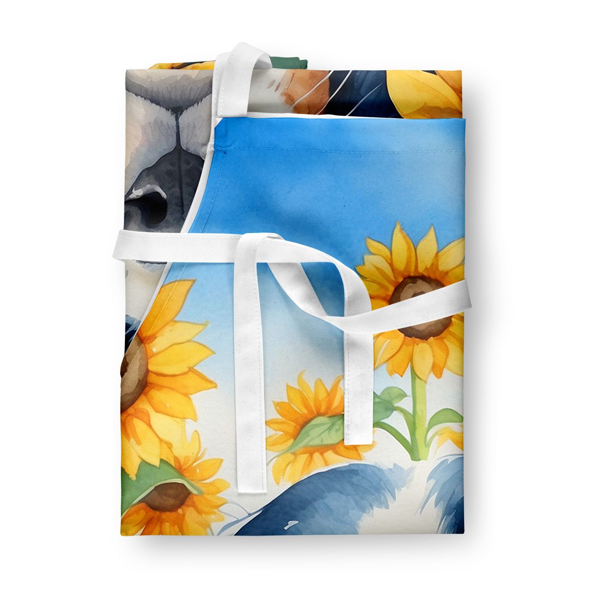 Cavalier Spaniel in Sunflowers Apron Cooking Kitchen Server Baking Crafts Gardening for Adult Women Men, Unisex, Large, Multicolor