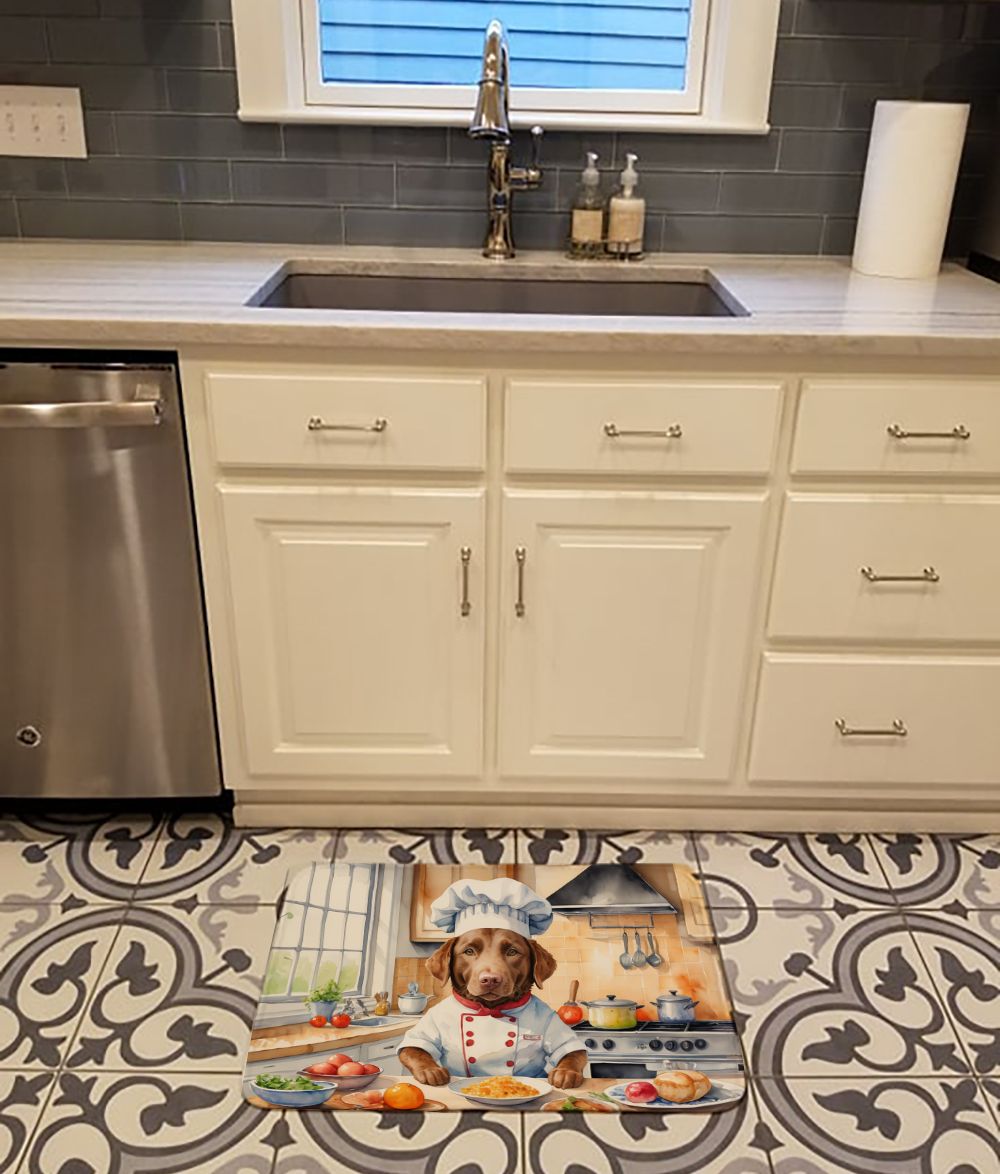 Chesapeake Bay Retriever The Chef Memory Foam Kitchen Mat Machine Washable Anti-Fatigue Mat Cushion Comfort Bath Mat or Kitchen Rug