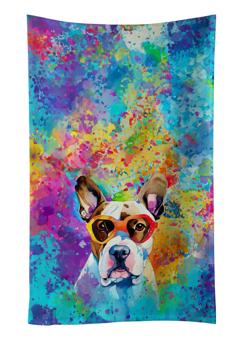Boxer Hippie Dawg Kitchen Towel Dish Cloths Guest Hand Towel Decorative Bathroom Towel for Face,Tea, Dishcloth, Kitchen and Bath