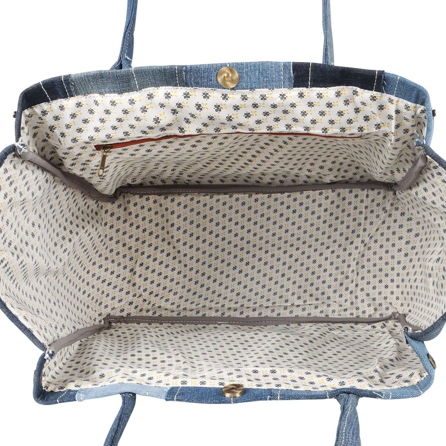 Terri Large Denim Patchwork Purse