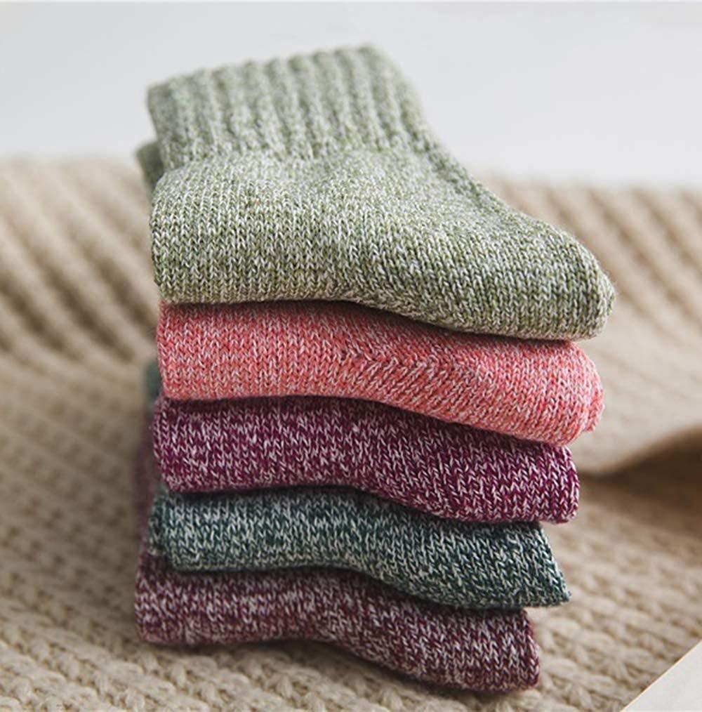 10 Pairs Womens Winter Wool Knit Socks Soft Warm Cozy Thick Vintage Casual Crew Socks Gifts - Clothes For Her Online Store