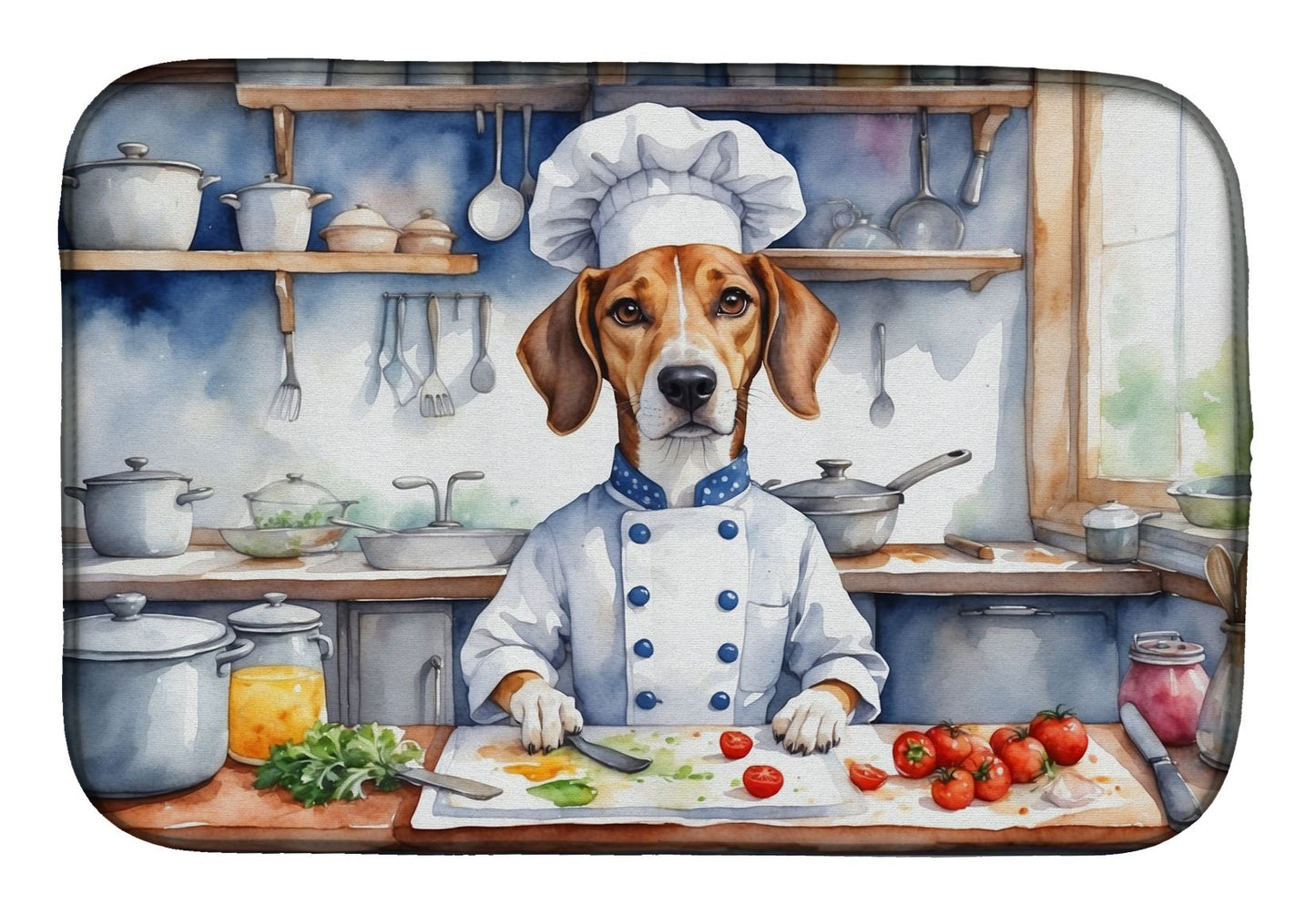 American Foxhound The Chef Dish Drying Mat Absorbent Dish Drying Mat Pad for Kitchen Counter Dish Drainer Mat for Countertop, 14 x 21", Multicolor