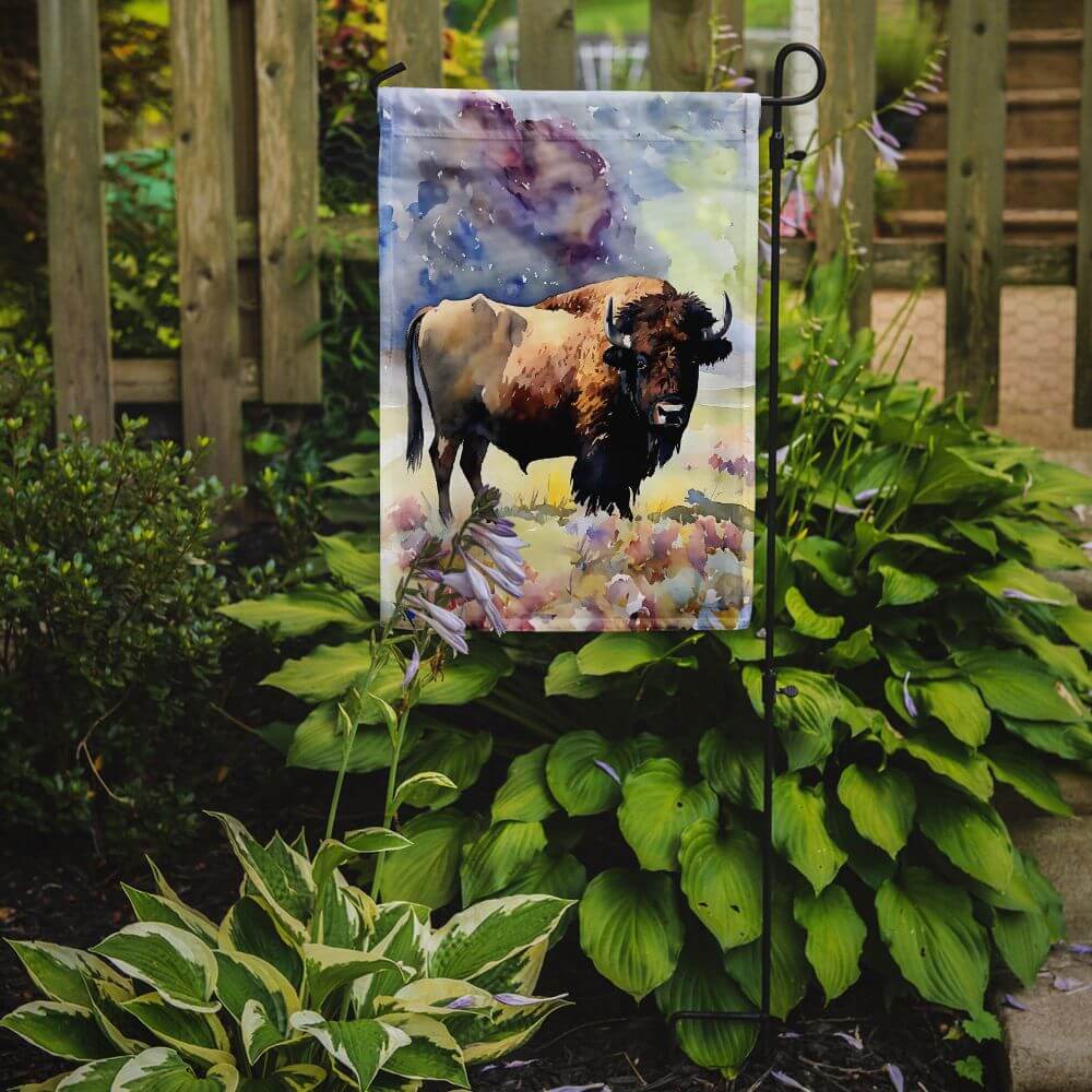 American Bison Garden Flag Mailbox Flag Decorative Yard Flag Banner Outside Patio Artwork Yard Flower Beds, Garden Size, Multicolor