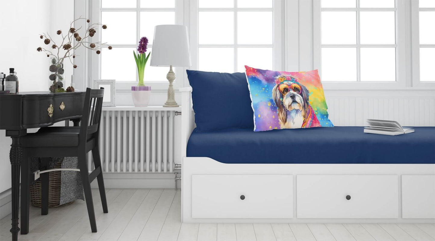 Shih Tzu Hippie Dawg Standard Pillowcase Lightweight Super Soft Easy Care Decorative Artwork Pillowcase, Standard