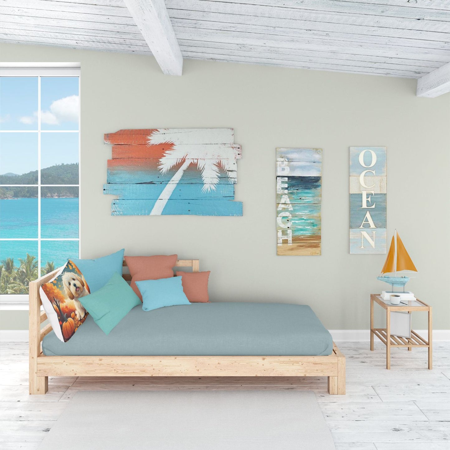 Coton De Tulear Fall Standard Pillowcase Lightweight Super Soft Easy Care Decorative Artwork Pillowcase, Standard