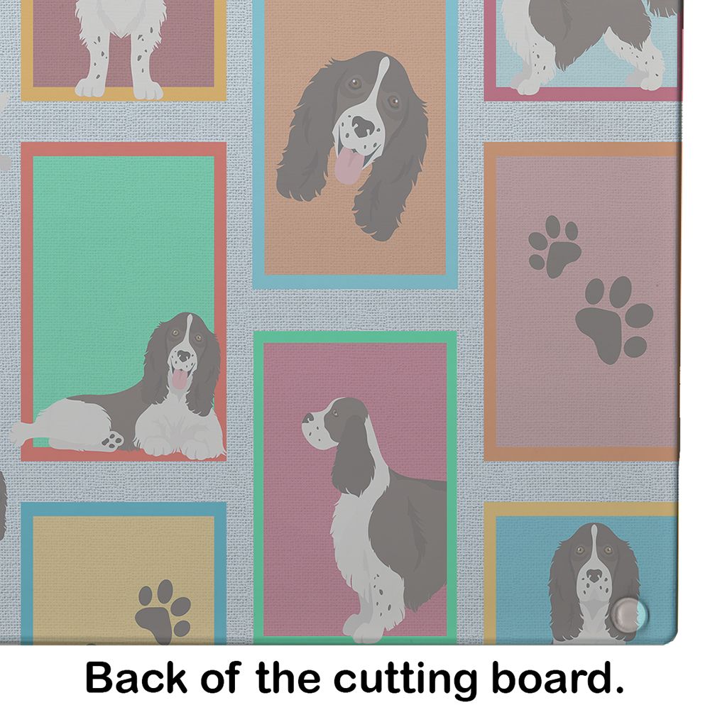 NEW Lots of Liver English Springer Spaniel Glass Cutting Board Decorative Tempered Glass Kitchen Cutting and Serving Board Large Size Chopping Board