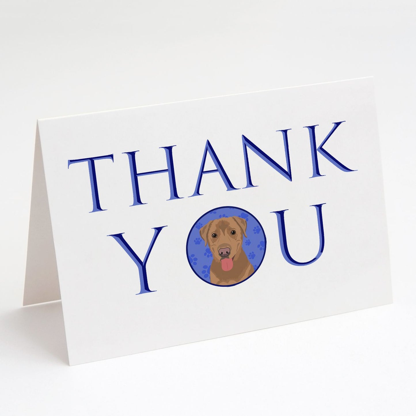 Labrador Retriever Red Thank You Greeting Cards Pack of 8 Blank Cards with Envelopes Whimsical A7 Size 5x7 Blank Note Cards