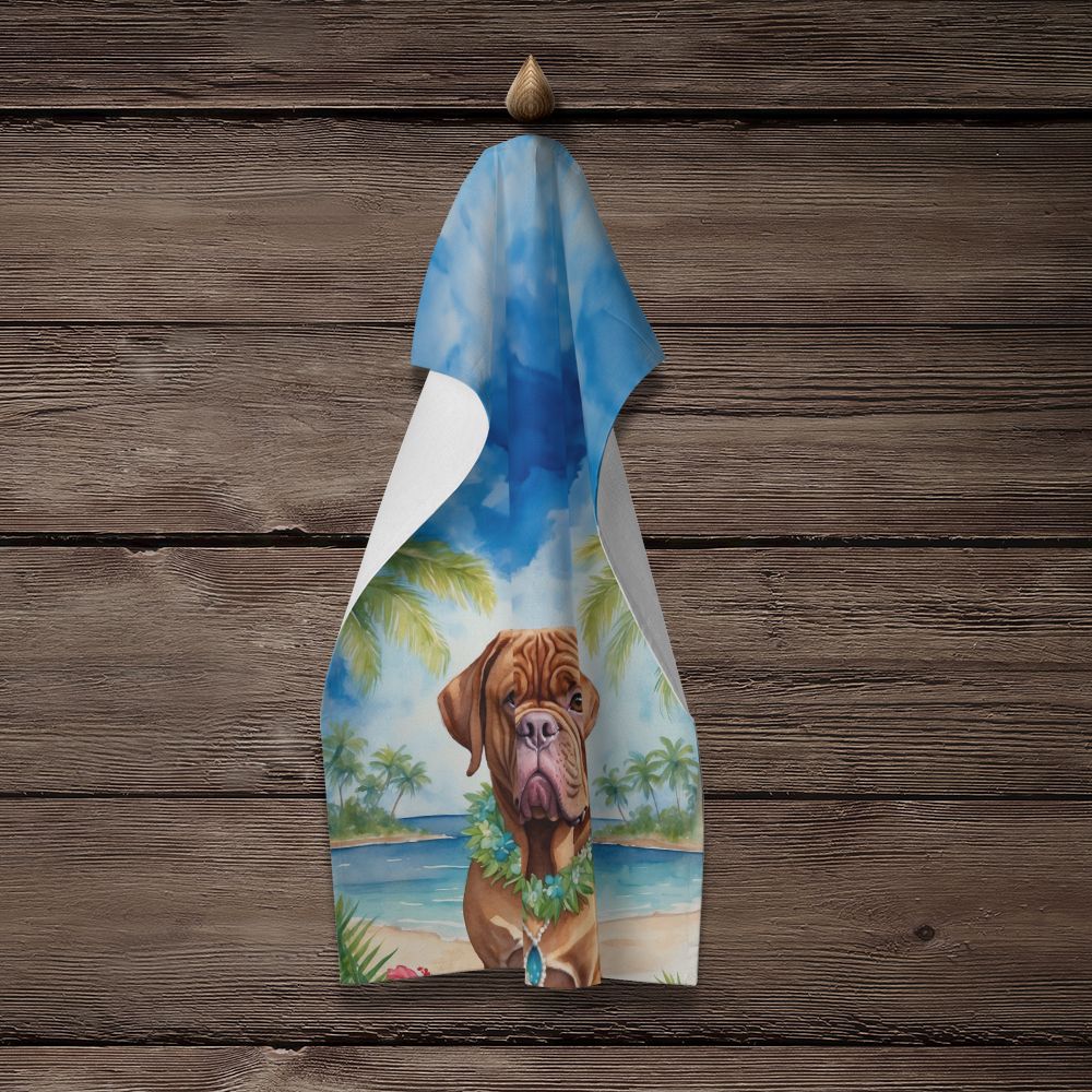 Dogue de Bordeaux Luau Kitchen Towel Dish Cloths Guest Hand Towel Decorative Bathroom Towel for Face,Tea, Dishcloth, Kitchen and Bath