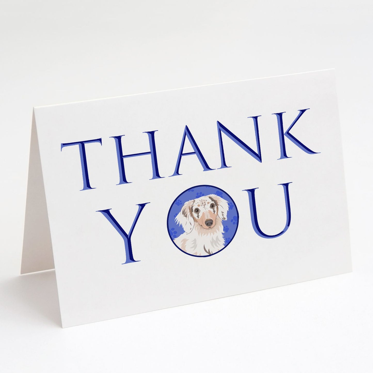 Chihuahua Dapple #2 Thank You Greeting Cards Pack of 8 Blank Cards with Envelopes Whimsical A7 Size 5x7 Blank Note Cards