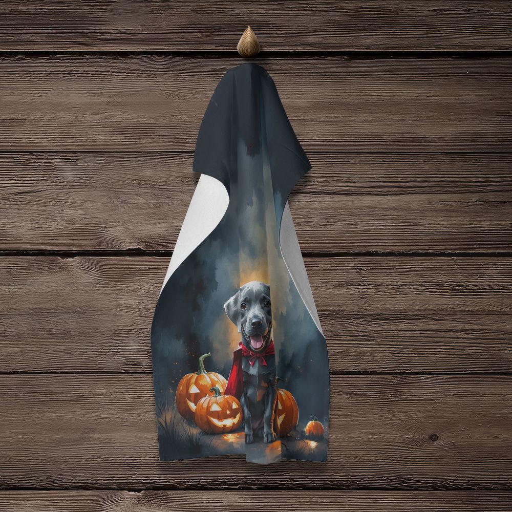 Weimaraner Puppy Halloween Kitchen Towel Dish Cloths Guest Hand Towel Decorative Bathroom Towel for Face,Tea, Dishcloth, Kitchen and Bath