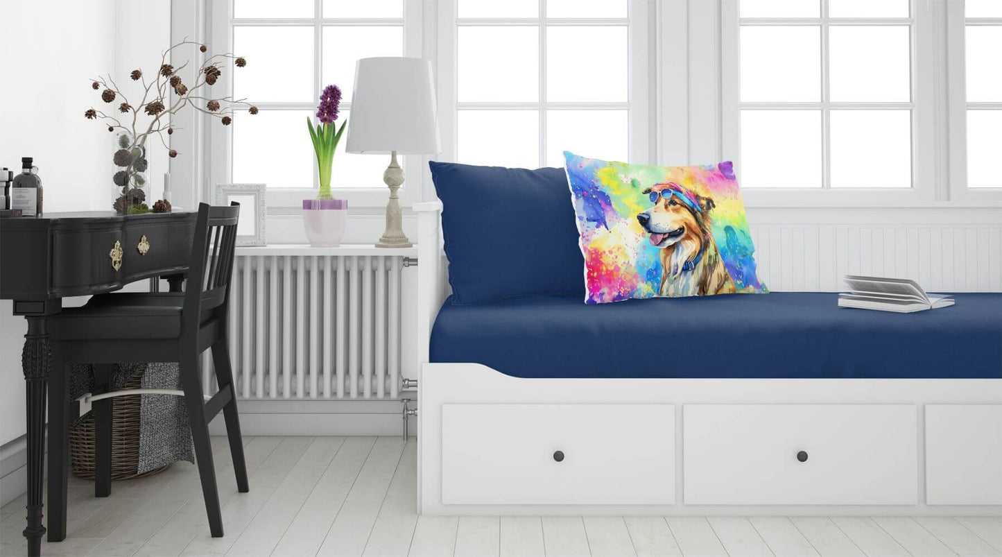Collie Hippie Dawg Standard Pillowcase Lightweight Super Soft Easy Care Decorative Artwork Pillowcase, Standard