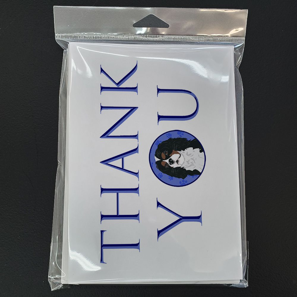 Cavalier King Charles Spaniel Tricolor #1 Thank You Greeting Cards Pack of 8 Blank Cards with Envelopes Whimsical A7 Size 5x7 Blank Note Cards