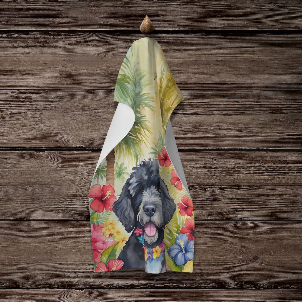 Portuguese Water Dog Luau Kitchen Towel Dish Cloths Guest Hand Towel Decorative Bathroom Towel for Face,Tea, Dishcloth, Kitchen and Bath
