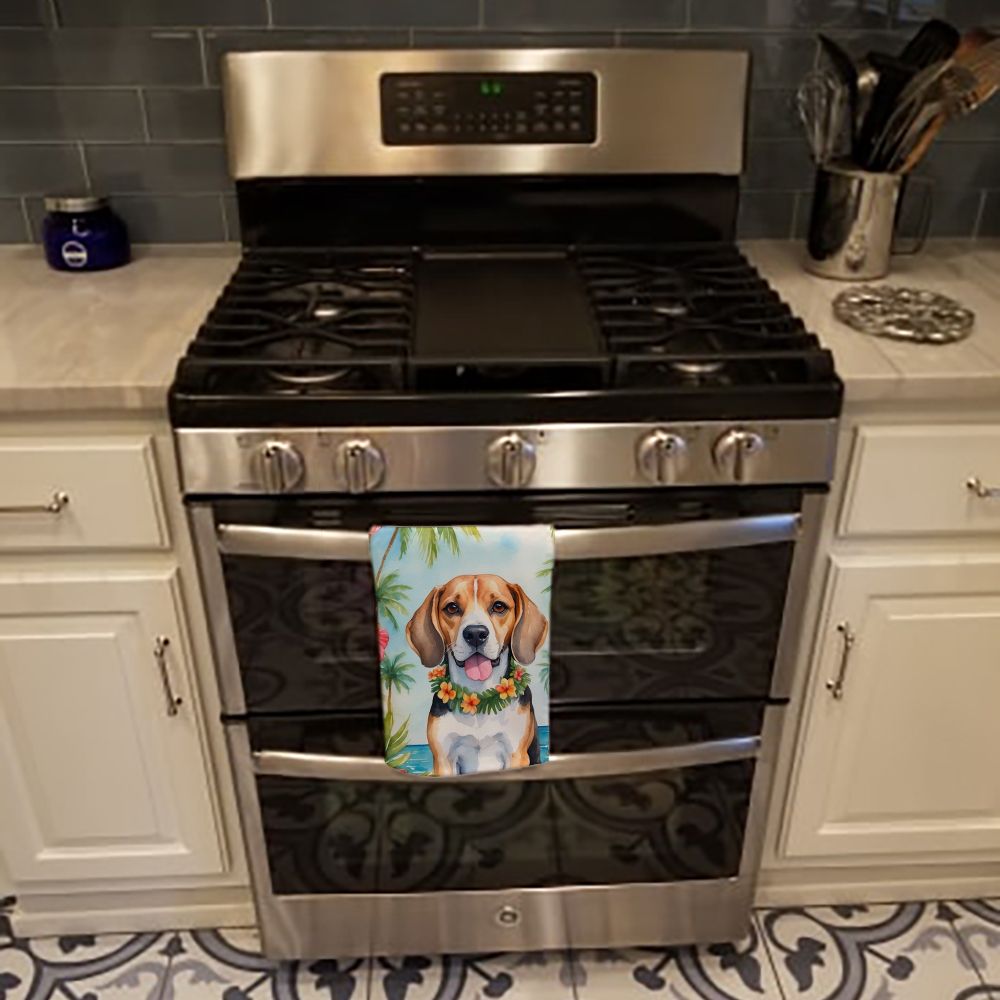 Beagle Luau Kitchen Towel Dish Cloths Guest Hand Towel Decorative Bathroom Towel for Face,Tea, Dishcloth, Kitchen and Bath