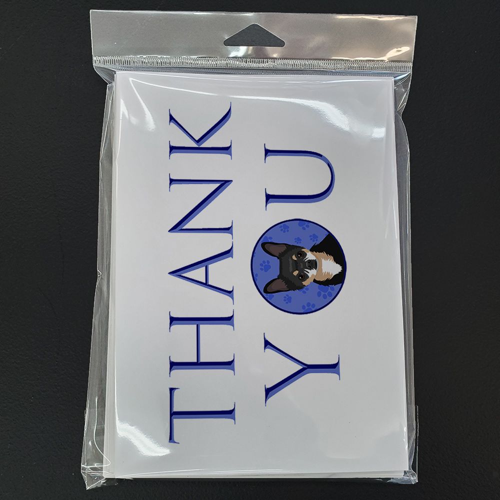 Chihuahua Tricolor #2 Thank You Greeting Cards Pack of 8 Blank Cards with Envelopes Whimsical A7 Size 5x7 Blank Note Cards