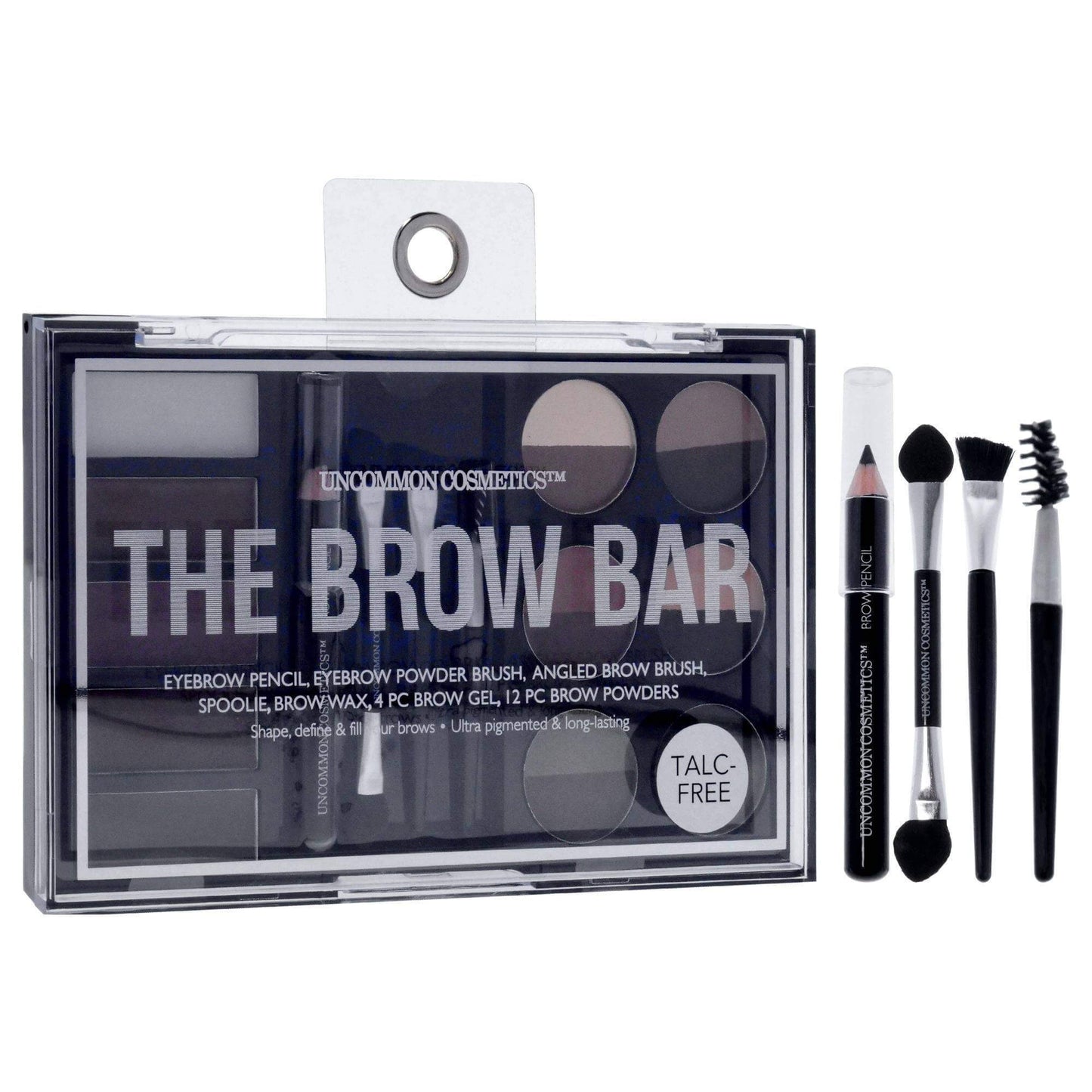 The Brow Bar by Uncommon Cosmetics for Women - Eyebrow Pencil, Eyebrow Powder Brush, Brow Angled Brush, Spoolie, 0.05oz Eyebrow Wax, 0.2oz Brow Gel, 0.48oz Brow Powders - Clothes For Her Online Store