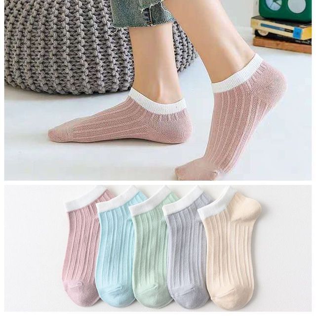 5Pairs Lot Cute Women Short Socks Boat Chaussette Femme Skarpety Cotton Ankle Meias Sock Female Breathable Calcetines Mujer