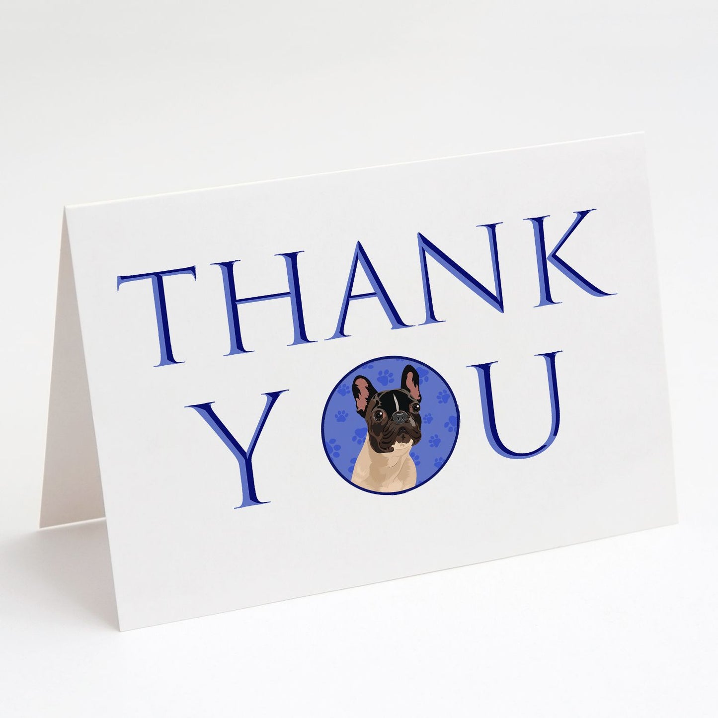 French Bulldog Fawn #3 Thank You Greeting Cards Pack of 8 Blank Cards with Envelopes Whimsical A7 Size 5x7 Blank Note Cards