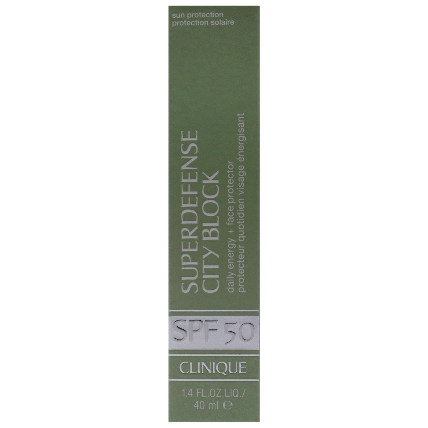 Superdefense City Block Daily Energy plus Face Protector SPF 50 by Clinique for Women - 1.4 oz Sunscreen