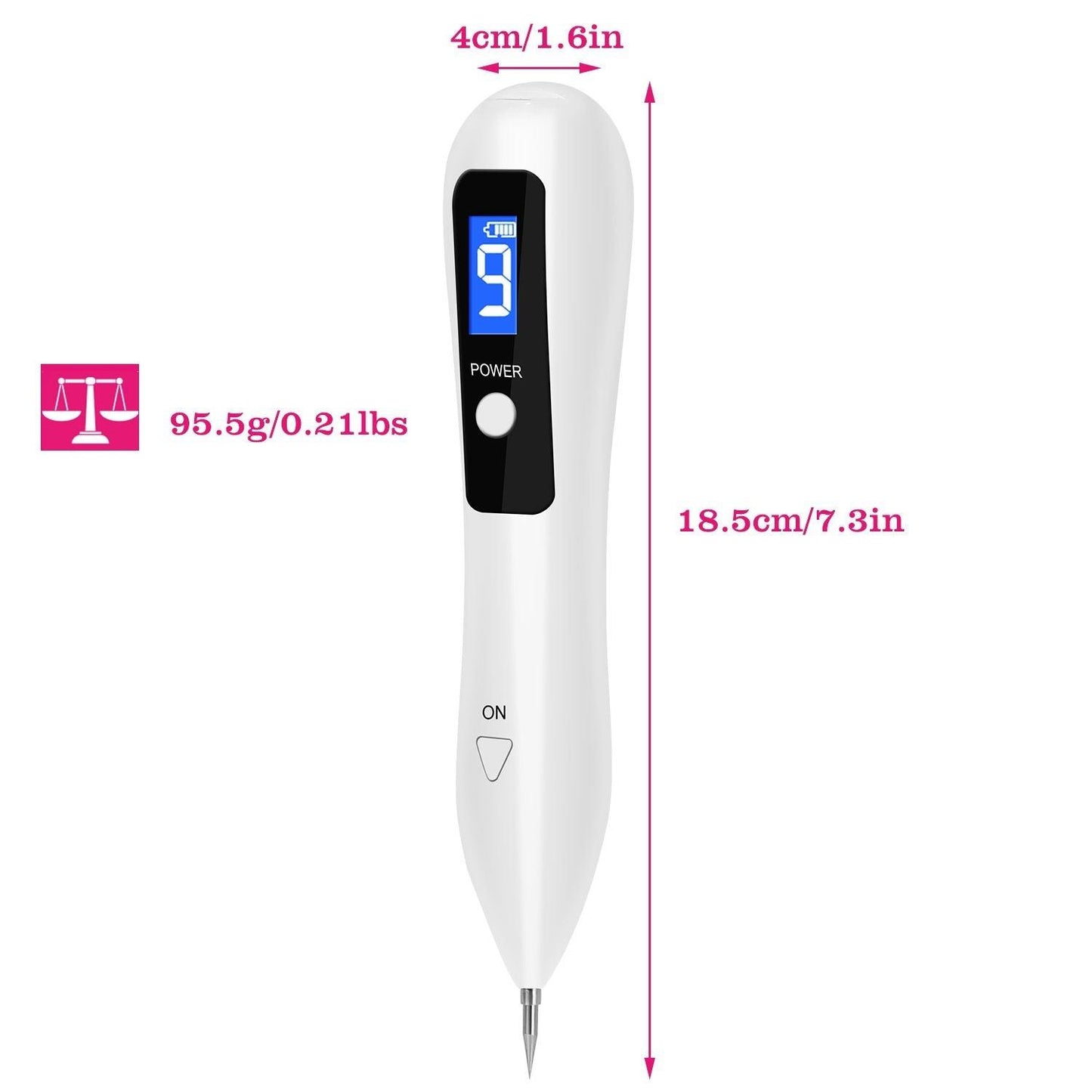 Skin Tag Repair Kit Portable Beauty Equipment Multi-Level with Home Usage USB Charging LCD Level Adjustable 6 Replaceable Needles - Clothes For Her Online Store