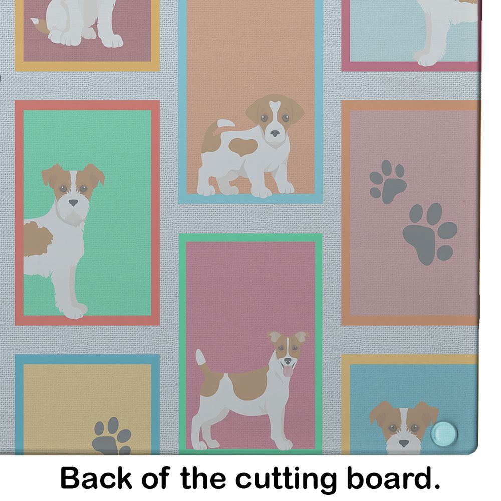 NEW Lots of Red and White Jack Russell Terrier Glass Cutting Board Decorative Tempered Glass Kitchen Cutting and Serving Board Large Size Chopping Board