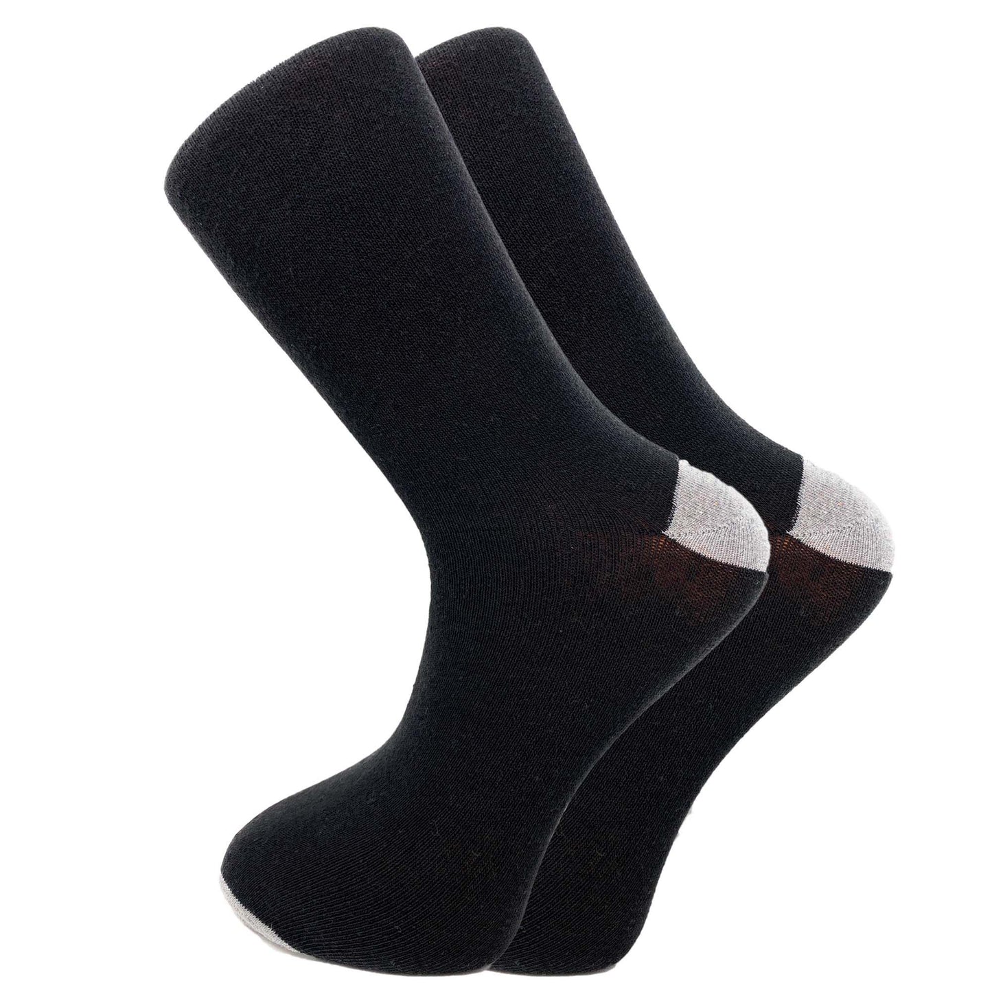 Men's Cotton Crew Dress Socks 5 Pairs Business Casual Moisture-Wicking