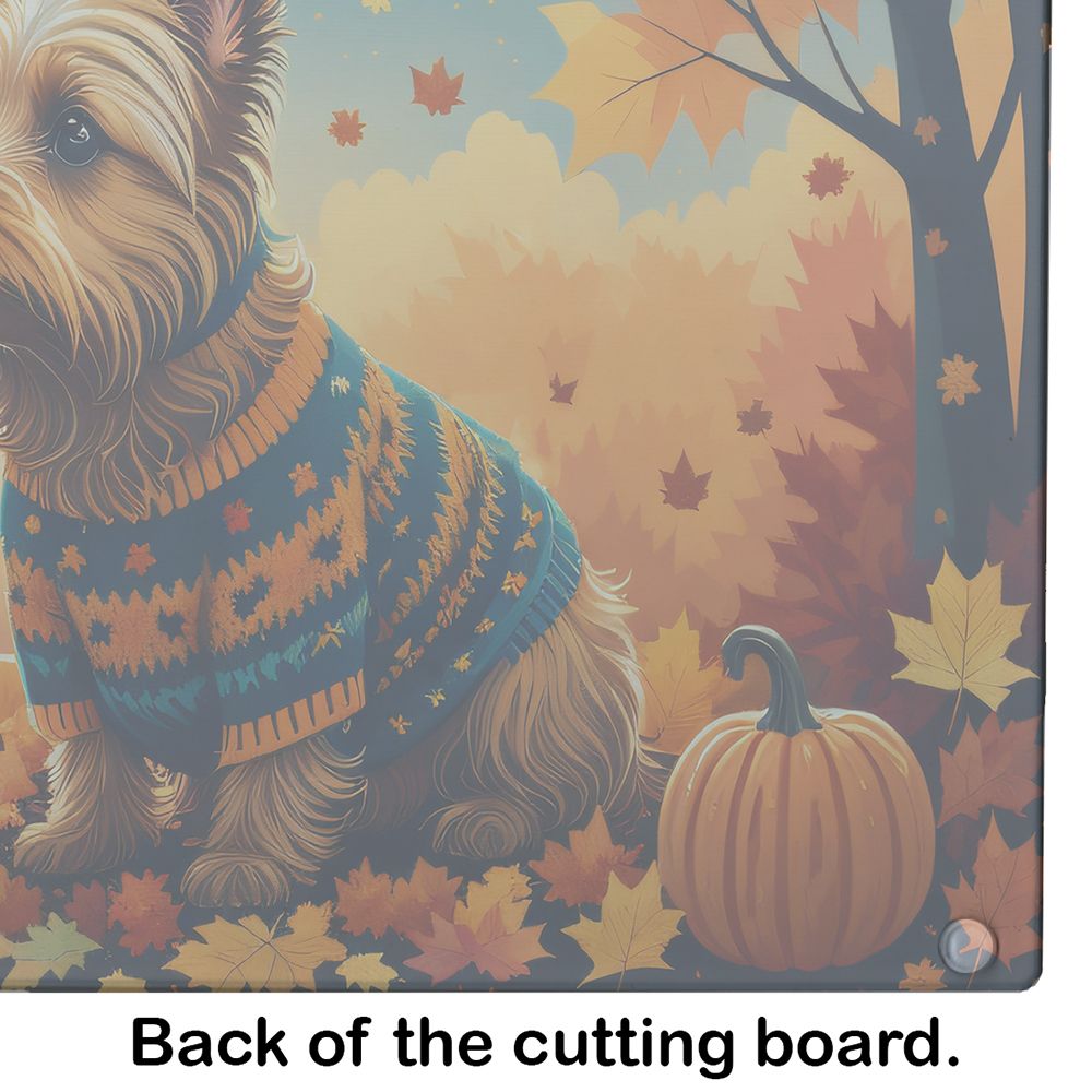 NEW Australian Terrier Terrier Fall Glass Cutting Board Decorative Tempered Glass Kitchen Cutting and Serving Board Large Size Chopping Board