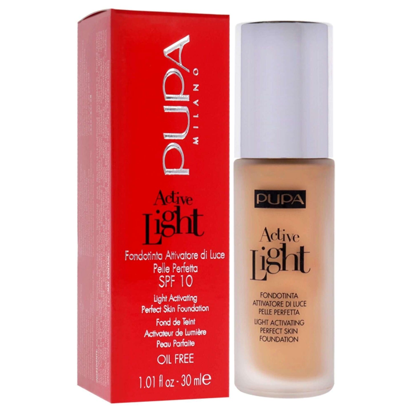 Active Light Perfect Skin Foundation SPF 10 - 030 Natural Beige by Pupa Milano for Women - 1.01 oz Foundation - Clothes For Her Online Store