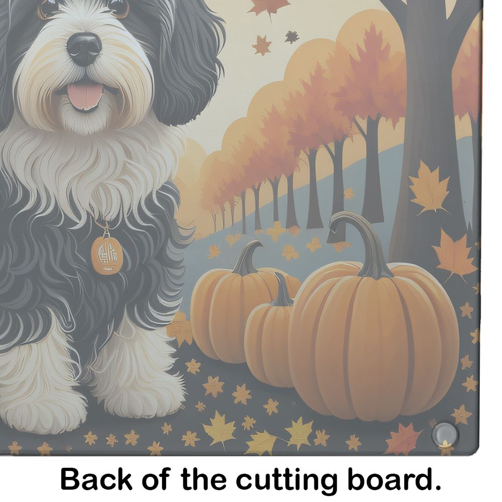 NEW Havanese Fall Glass Cutting Board Decorative Tempered Glass Kitchen Cutting and Serving Board Large Size Chopping Board