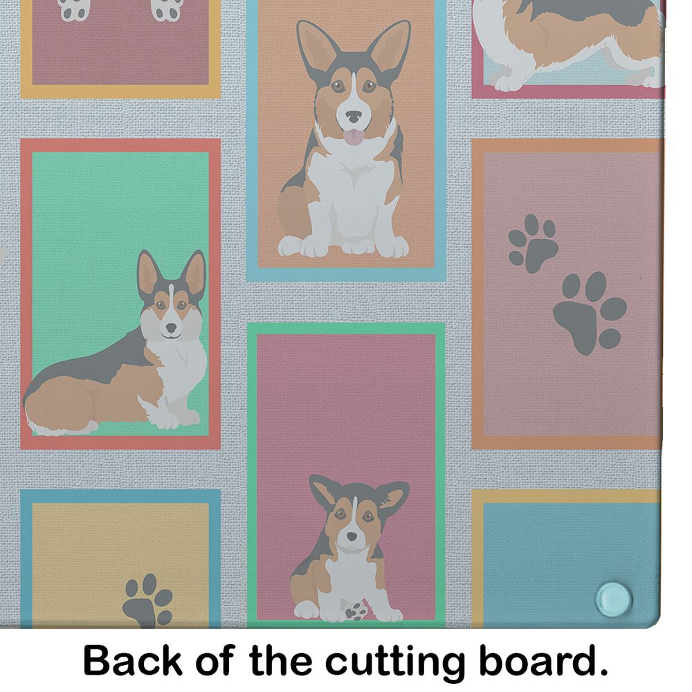 NEW Lots of Sable Pembroke Corgi Glass Cutting Board Decorative Tempered Glass Kitchen Cutting and Serving Board Large Size Chopping Board