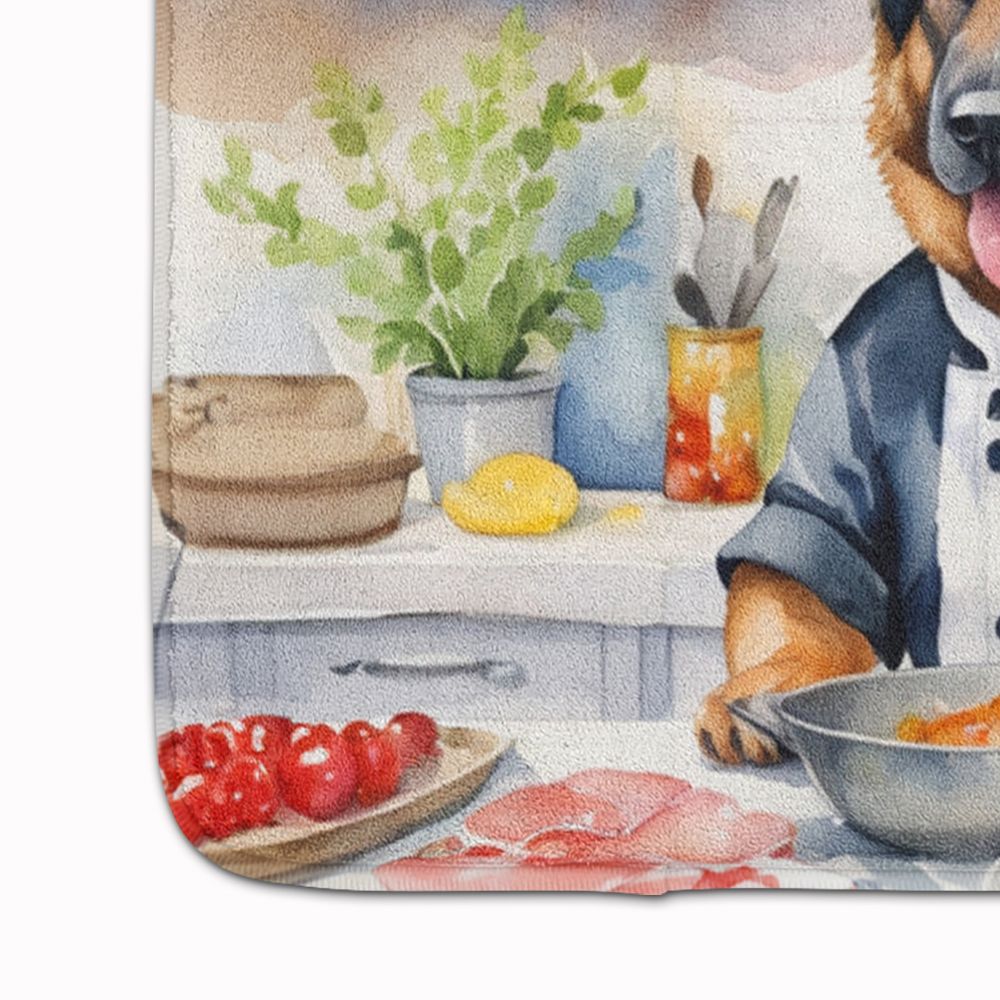 German Shepherd The Chef Memory Foam Kitchen Mat Machine Washable Anti-Fatigue Mat Cushion Comfort Bath Mat or Kitchen Rug