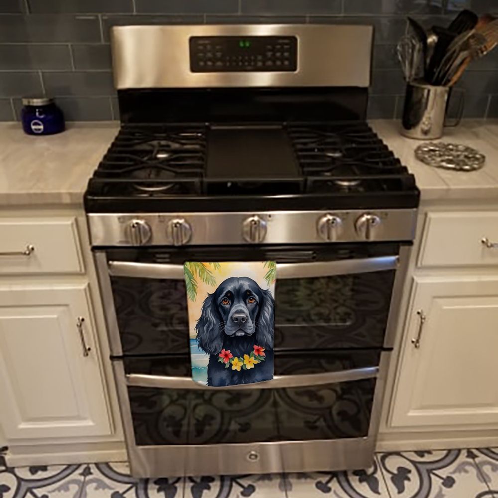 Cocker Spaniel Luau Kitchen Towel Dish Cloths Guest Hand Towel Decorative Bathroom Towel for Face,Tea, Dishcloth, Kitchen and Bath
