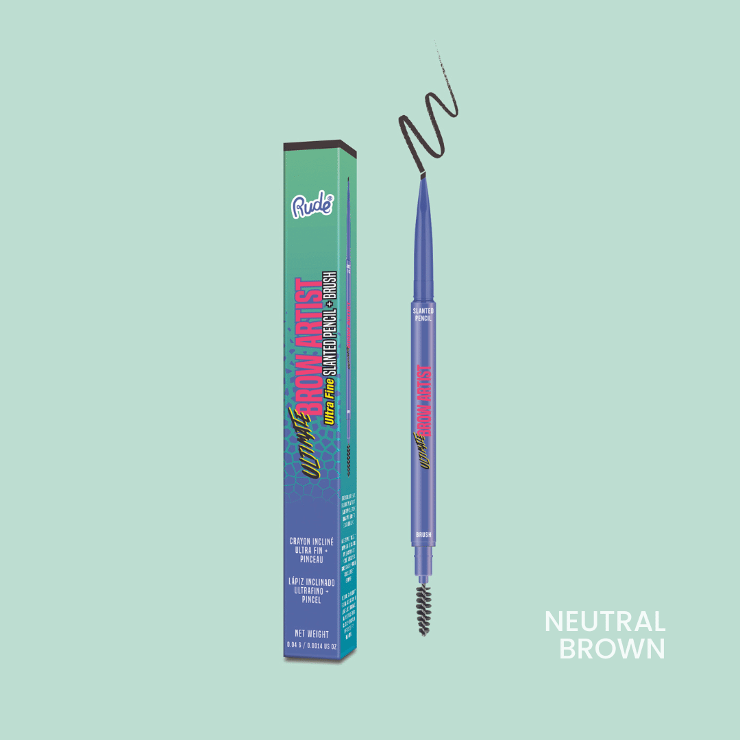 RUDE Ultimate Brow Artist Ultra Fine Slanted Pencil & Brush