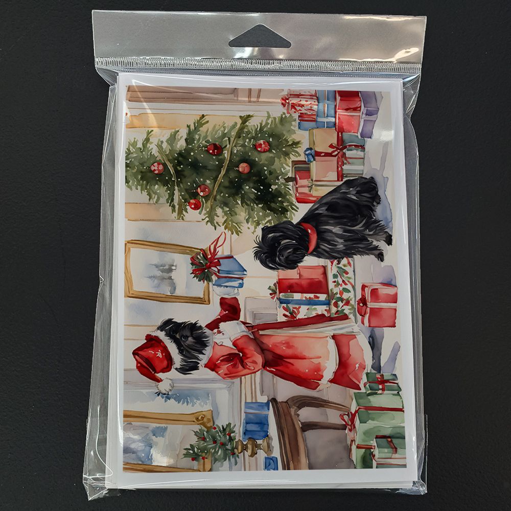 Affenpinscher Christmas Greeting Cards Pack of 8 Blank Cards with Envelopes Whimsical A7 Size 5x7 Blank Note Cards