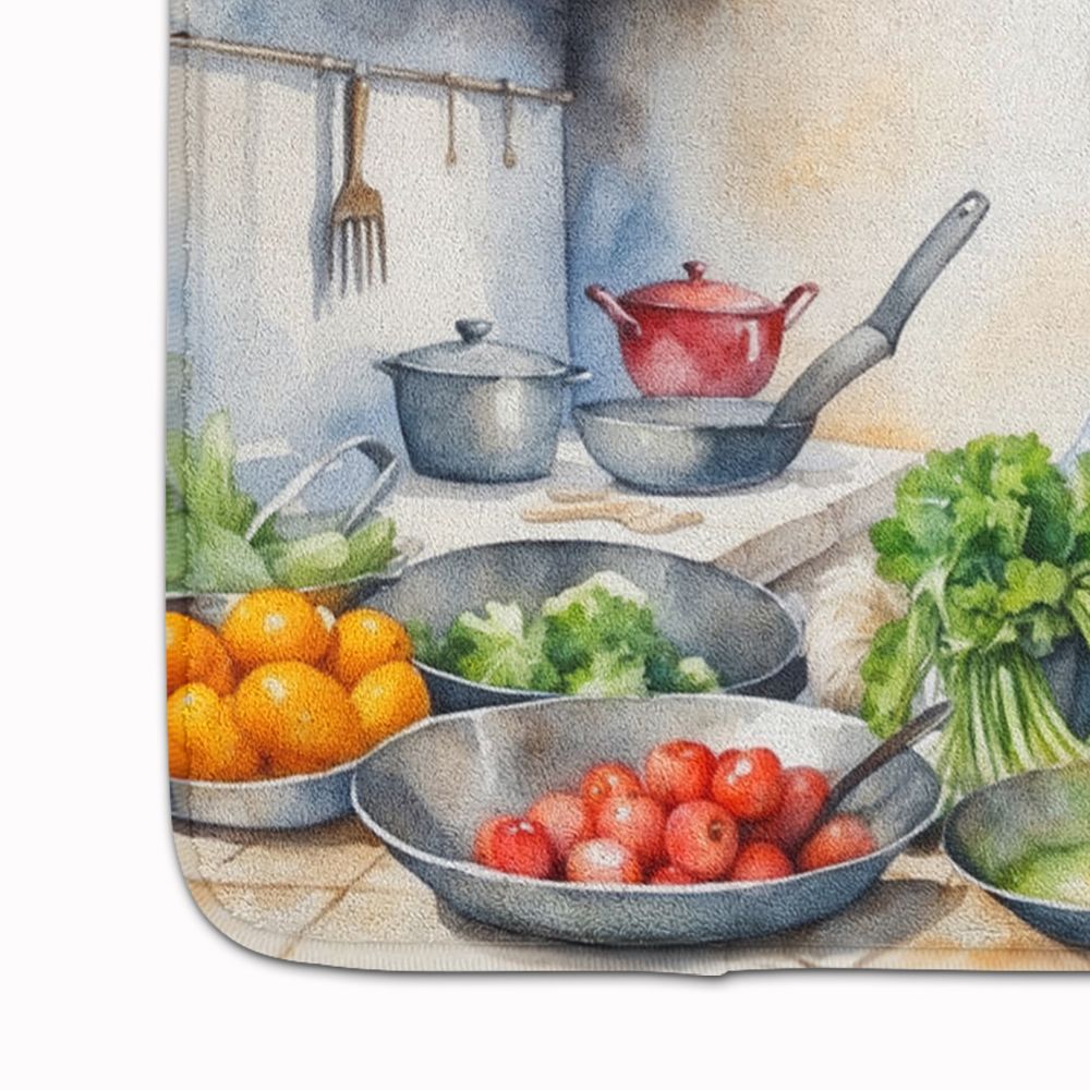 Bearded Collie The Chef Memory Foam Kitchen Mat Machine Washable Anti-Fatigue Mat Cushion Comfort Bath Mat or Kitchen Rug