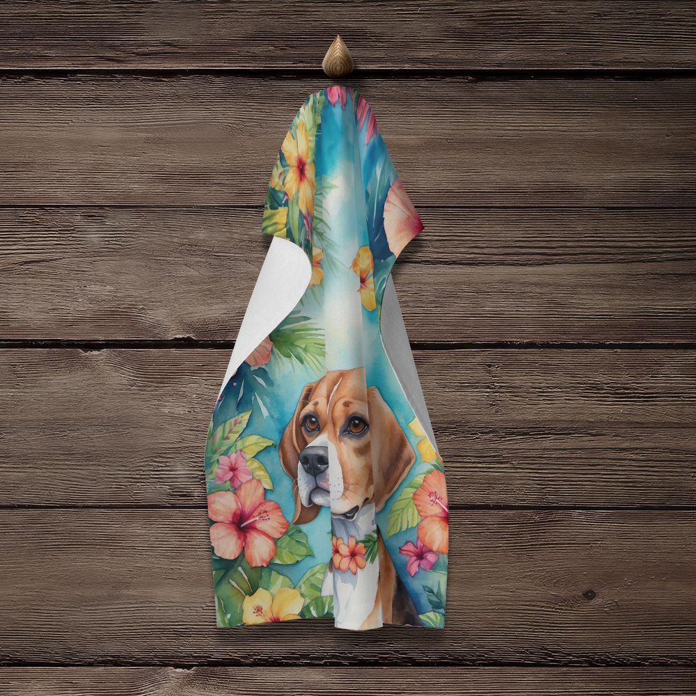Beagle Luau Kitchen Towel Dish Cloths Guest Hand Towel Decorative Bathroom Towel for Face,Tea, Dishcloth, Kitchen and Bath